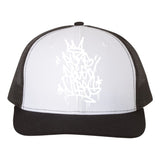 Pure Degen Tag style Graffiti Snapback Cap Whiteout