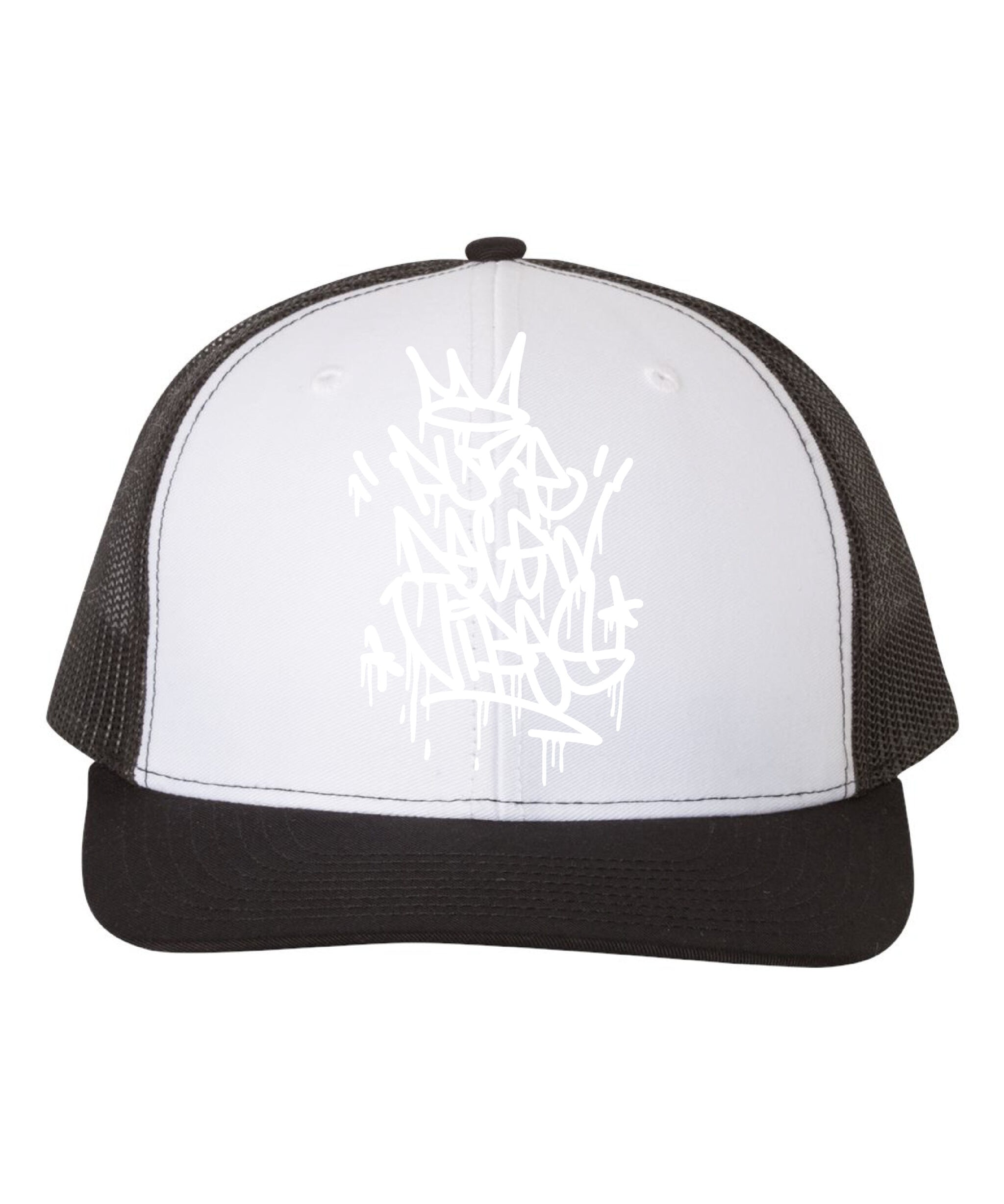 Pure Degen Tag style Graffiti Snapback Cap Whiteout