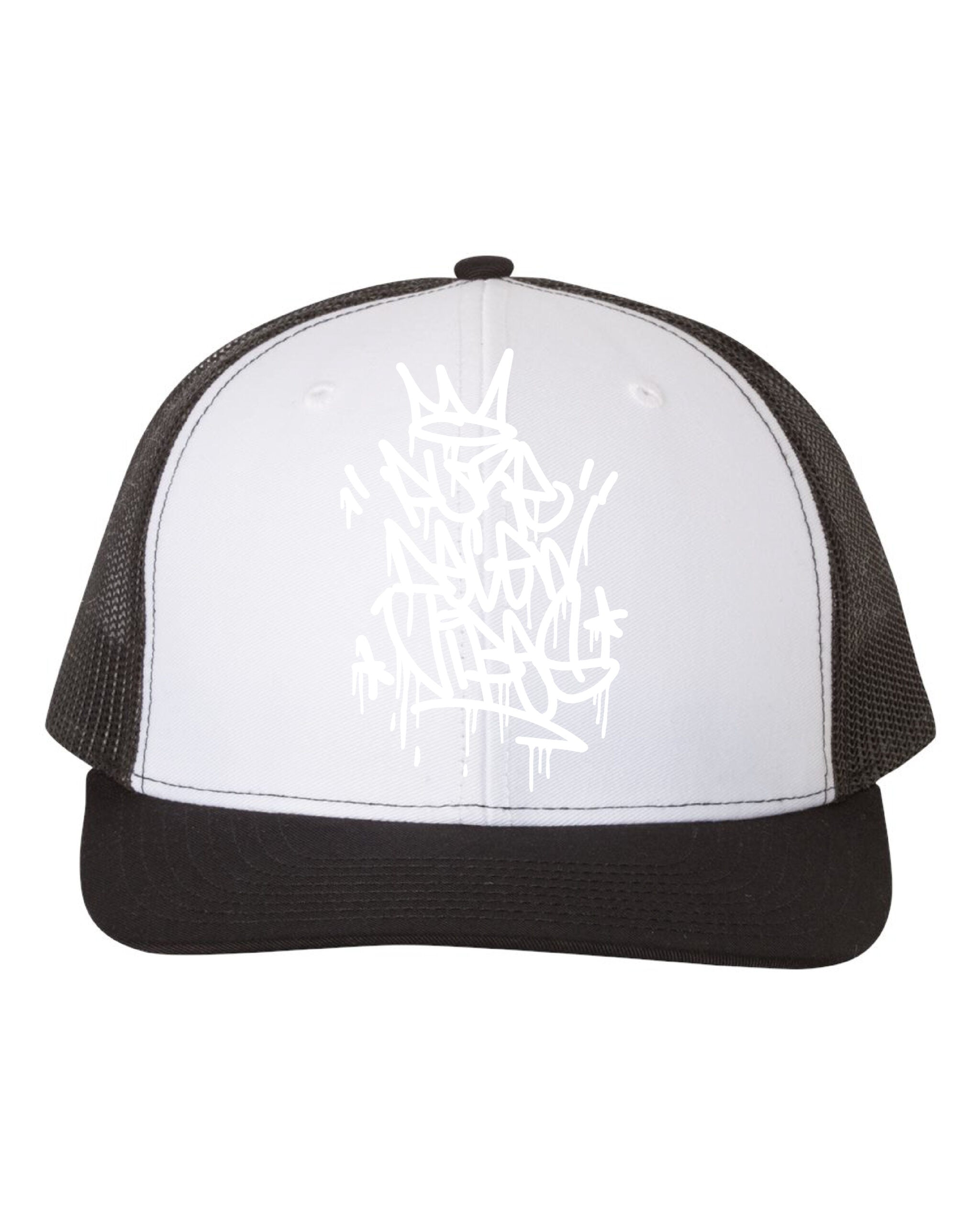 Pure Degen Tag style Graffiti Snapback Cap Whiteout