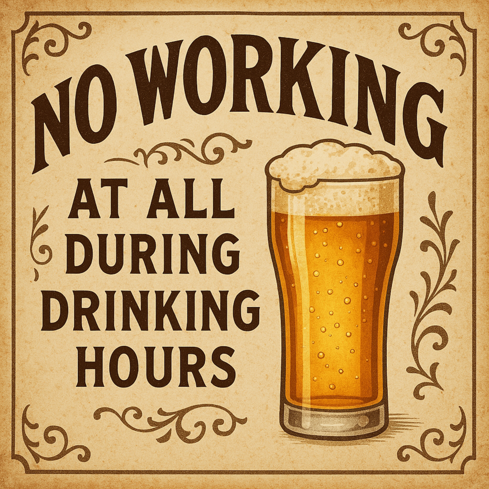 No Working Art Canvas