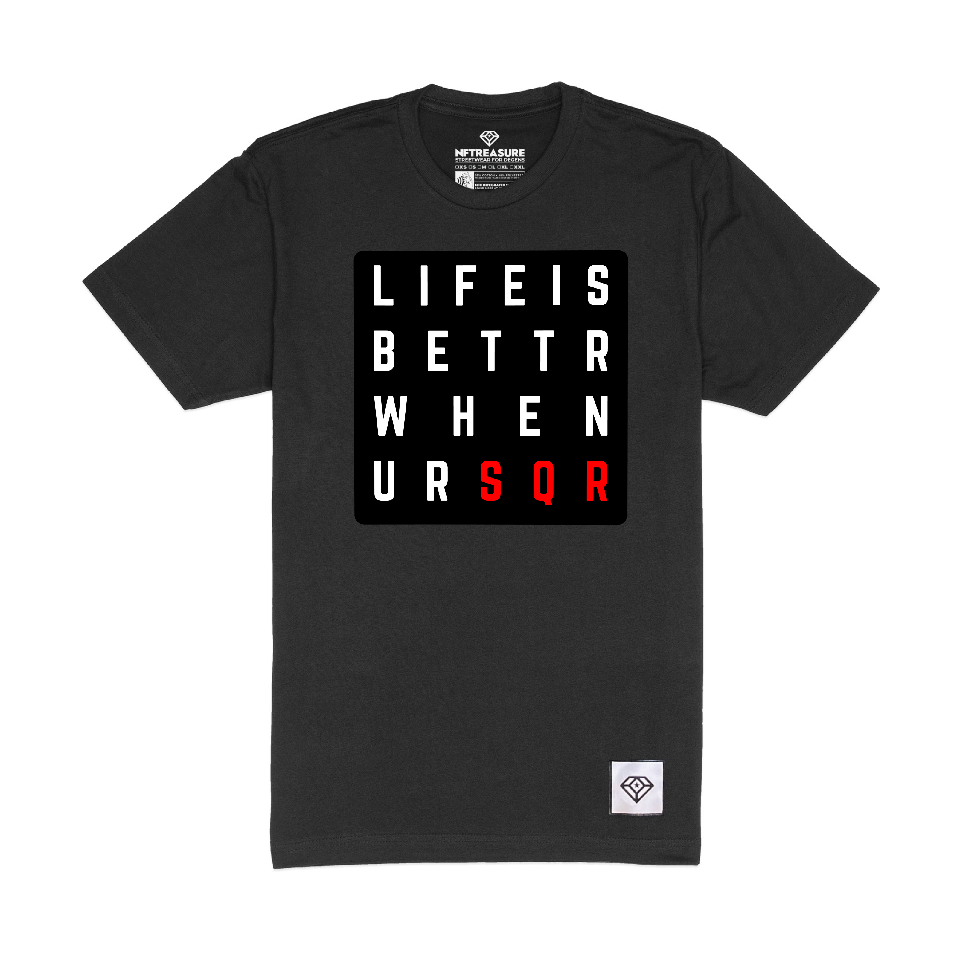 $SQRCAT Life Is Bettr Wen UR SQR T-shirt