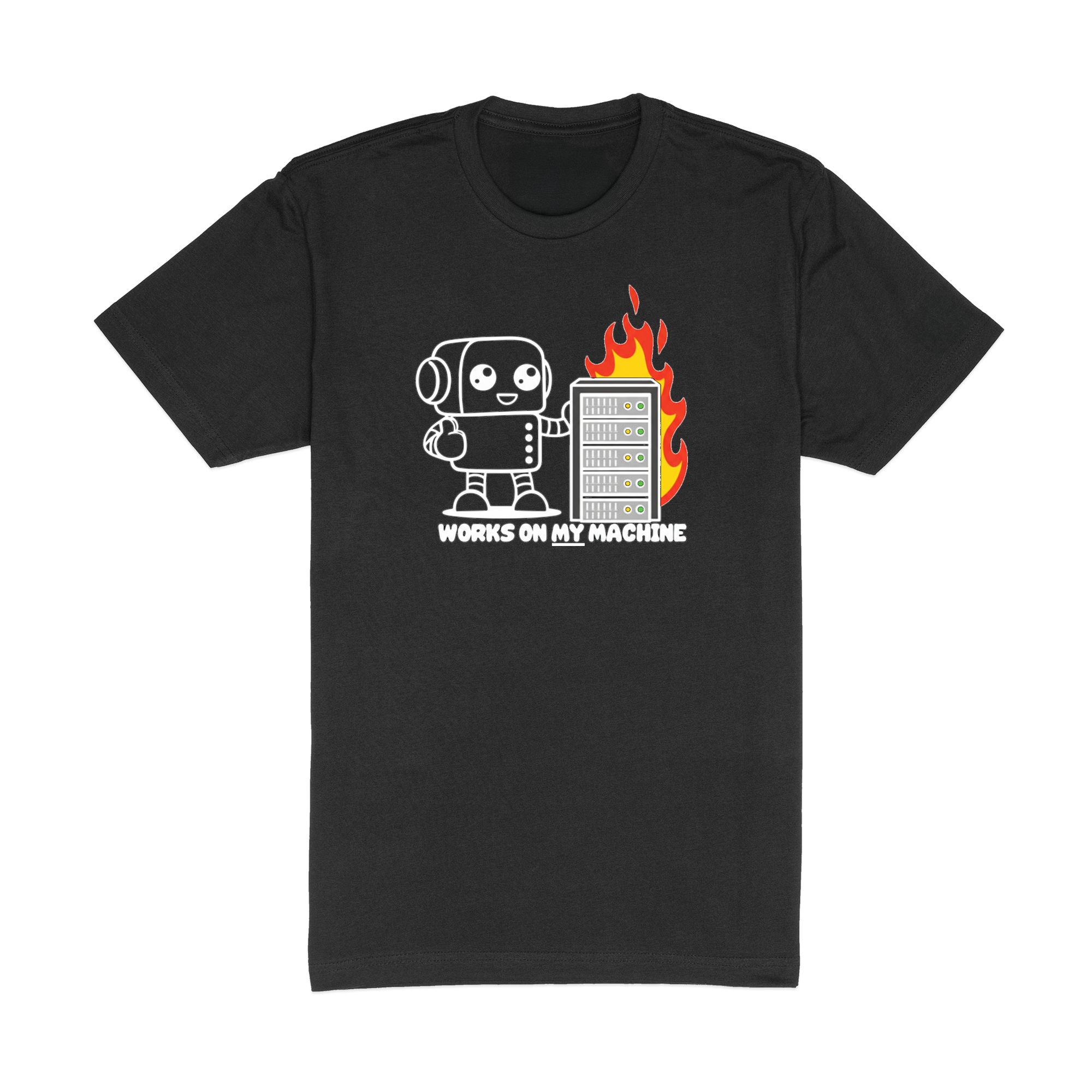 Works On My Machine - Black T-Shirt