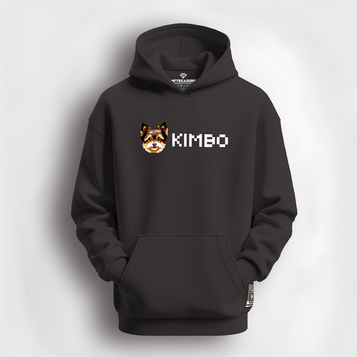 Kimbo-Logo-Black-NFTreasure-Hoody-Front