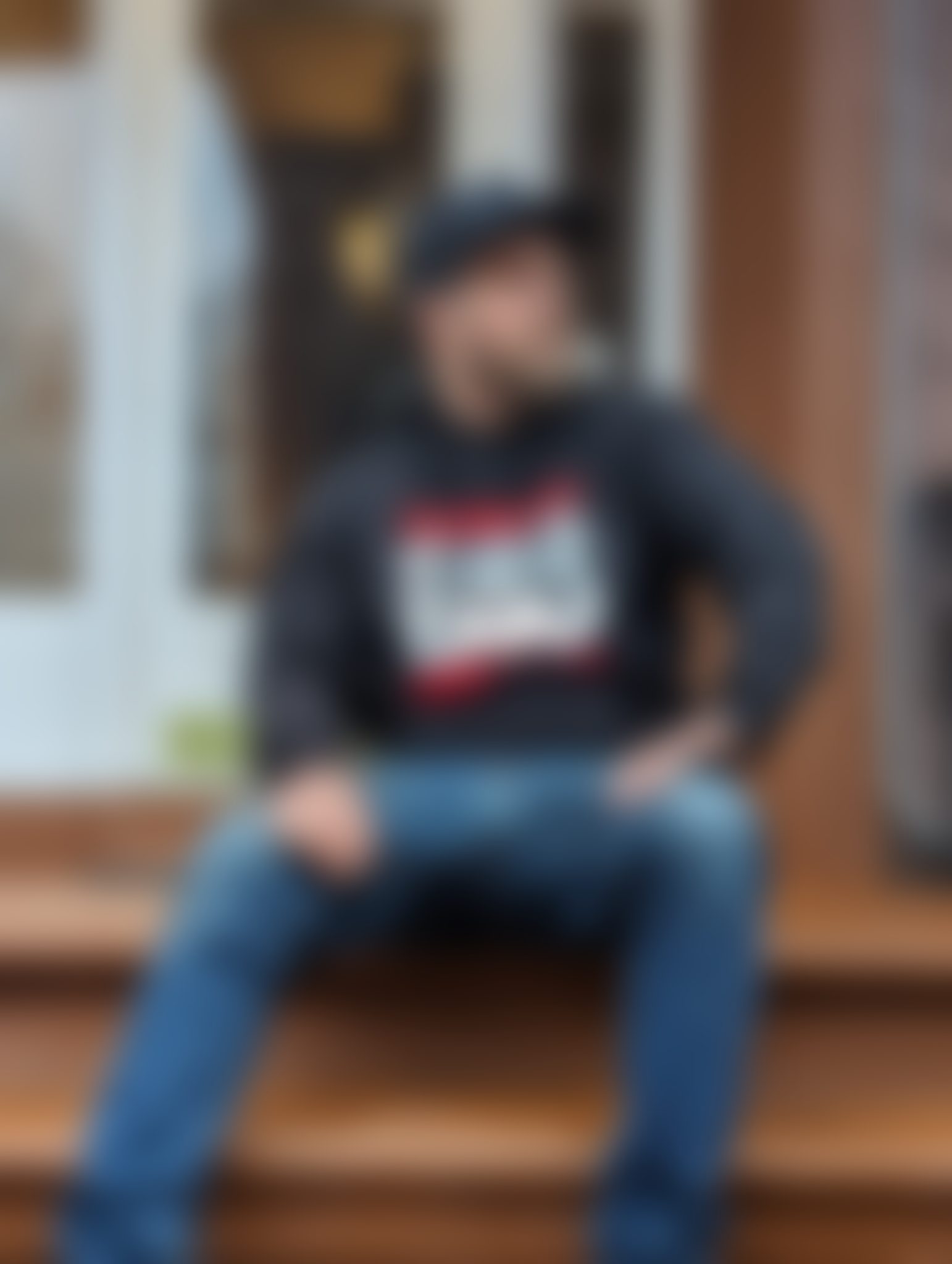 Customer photo (design blurred)