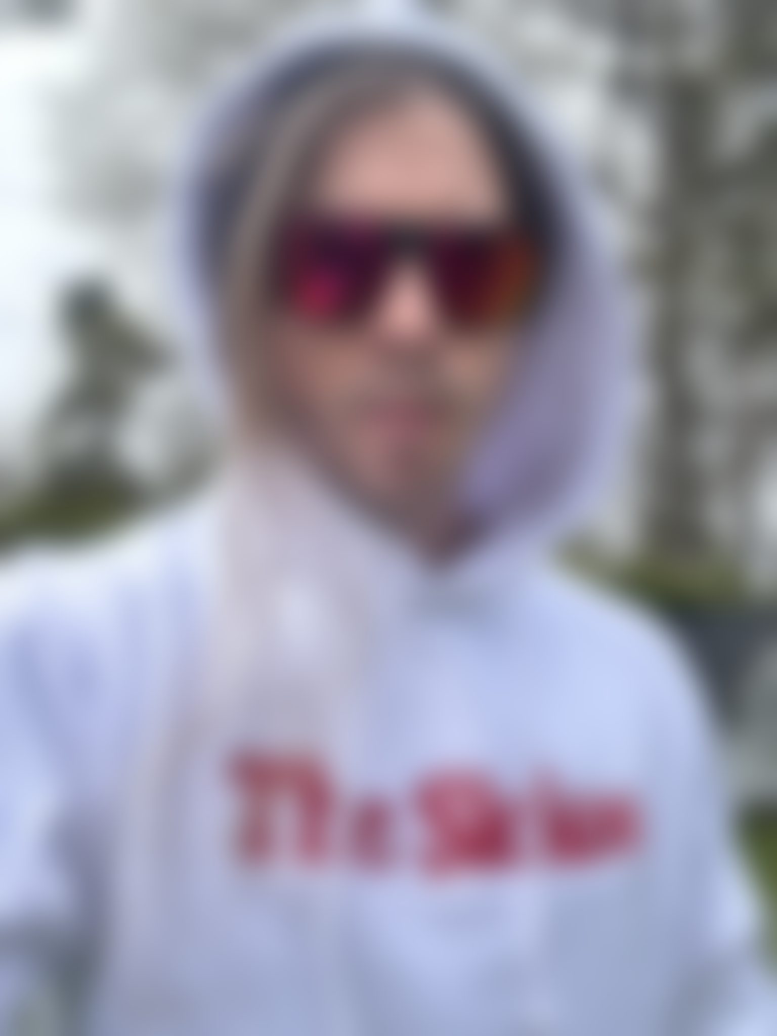 Customer photo (design blurred)